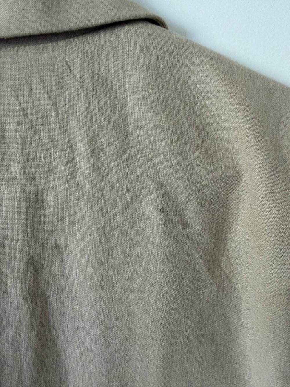 NWT Abercrombie & Fitch Cropped Linen Blend Short Sleeve Blazer Jacket Beige XL - Picture 5 of 7